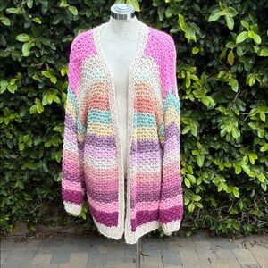 Listicle Multicolor Striped Women's Sweater